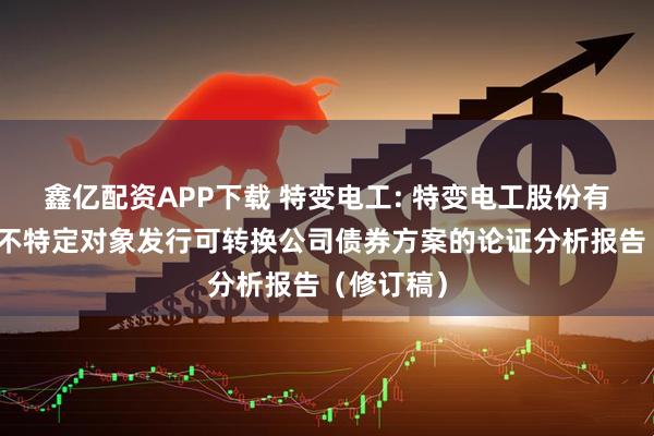 鑫亿配资APP下载 特变电工: 特变电工股份有限公司向不特定对象发行可转换公司债券方案的论证分析报告（修订稿）