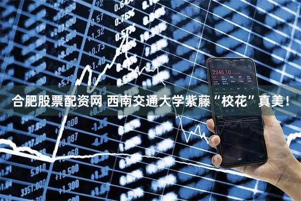 合肥股票配资网 西南交通大学紫藤“校花”真美！